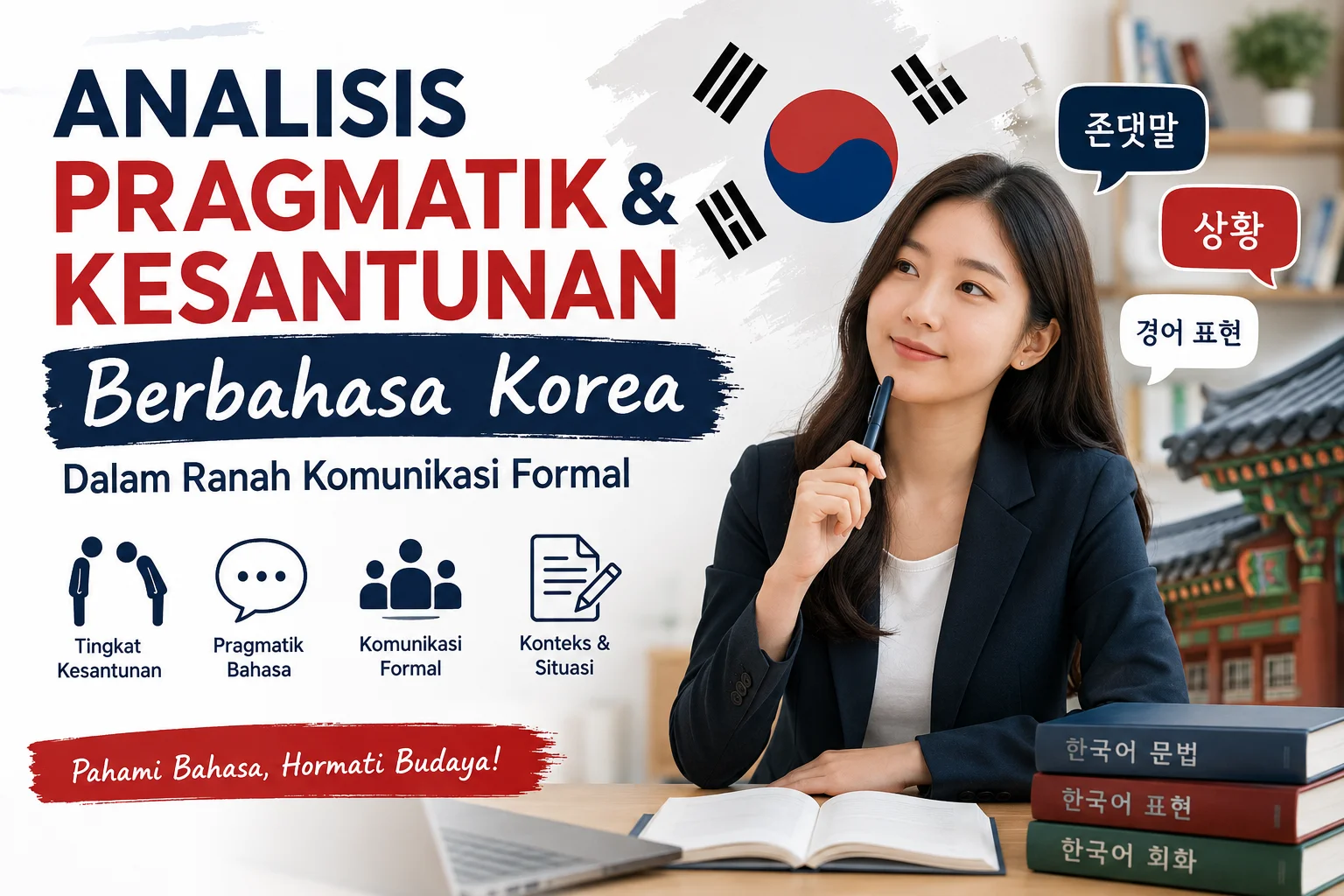Ilustrasi analisis pragmatik dan kesantunan berbahasa Korea dalam komunikasi formal