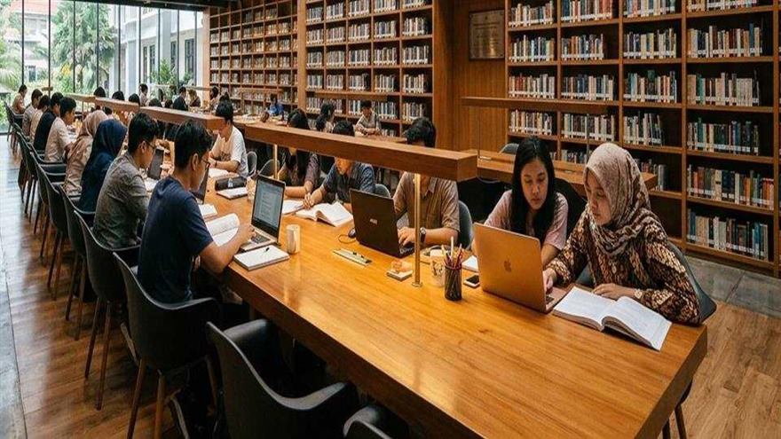 Peneliti mengkaji literatur akademik dan artikel jurnal terindeks di perpustakaan